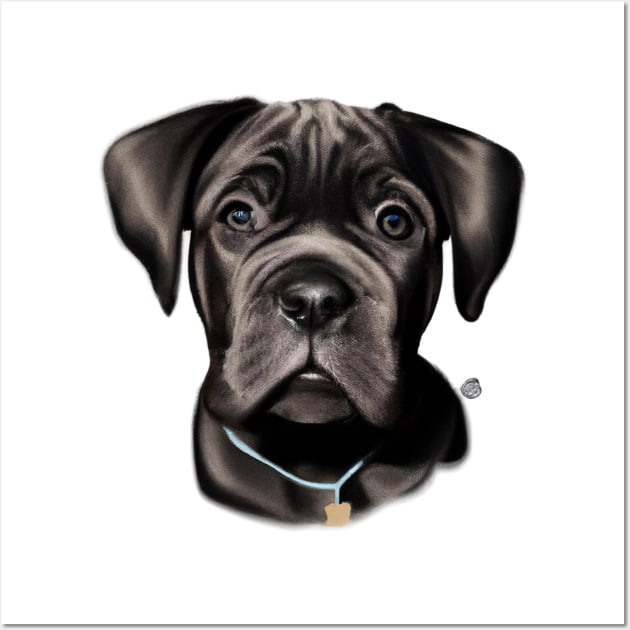 Cute Cane Corso Drawing Wall Art by Play Zoo